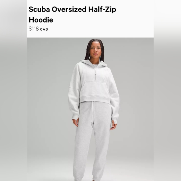 *SOLD* LULULEMON Scuba Half Zip Hoodie XS/S - Picture 5 of 7